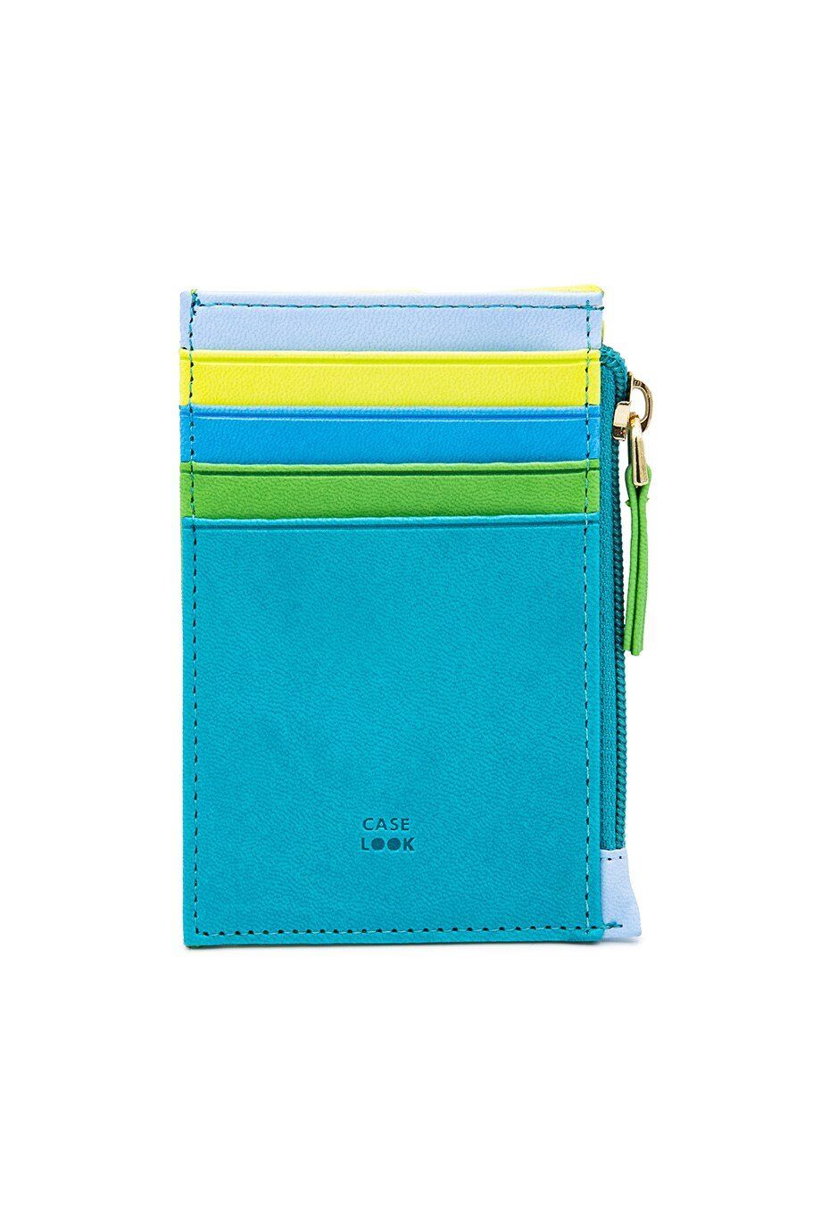 Turquoise Zippered Card Holder