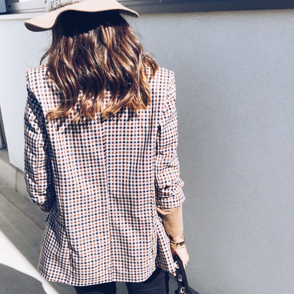 Cardigan Small Plaid Jacket