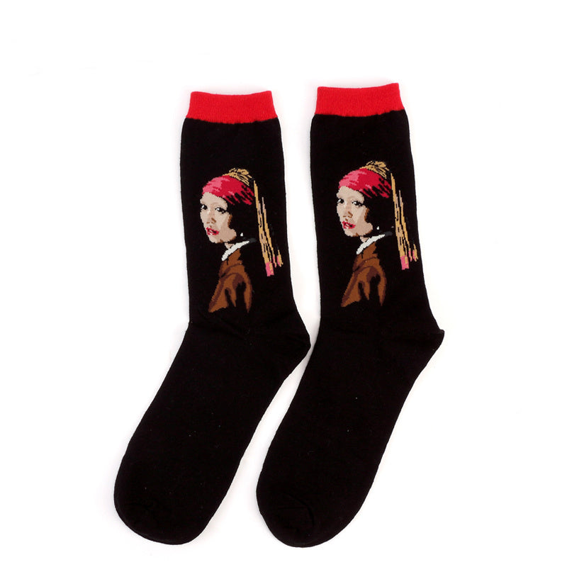 Retro Famous Oil Painting Socks