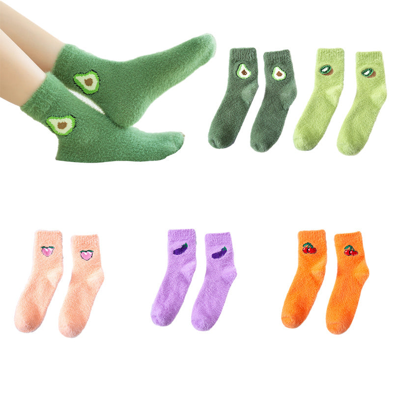 Warm Fuzzy Crew Socks 5 Pairs