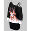 Off Shoulder Santa Claus Elk Sweatshirt