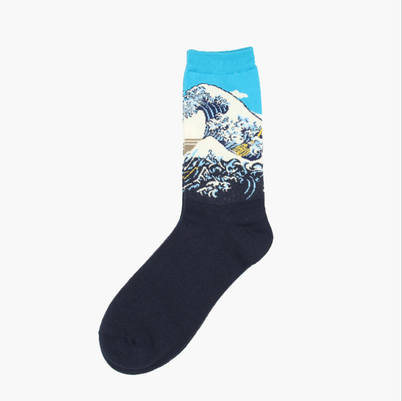 Retro Famous Oil Painting Socks