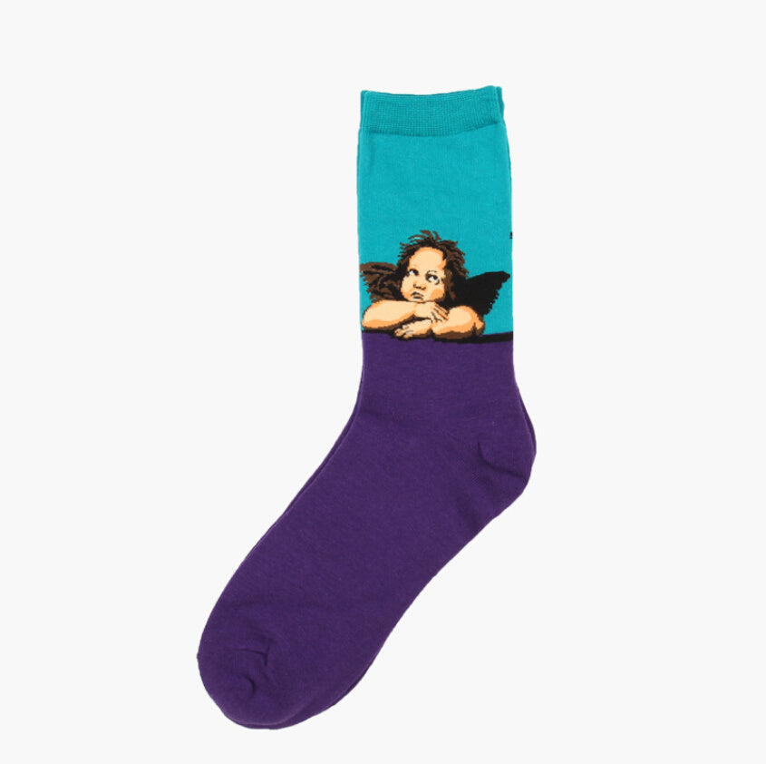 Retro Famous Oil Painting Socks