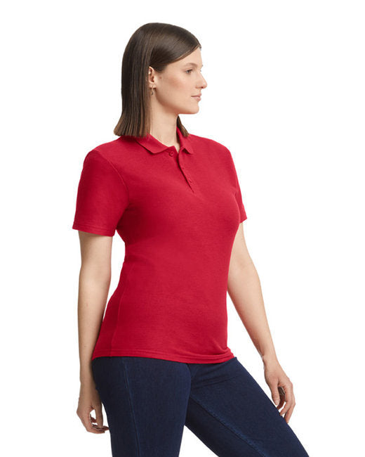 Double Pique Polo - CHERRY RED