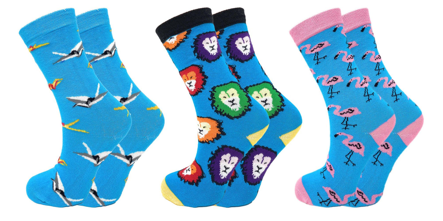 Dizzy Pattern Socks- 3Pairs