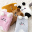 5 Pairs Cartoon Animal Fuzzy Socks