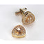 Golden Rhinestone Cufflinks Stainless Steel