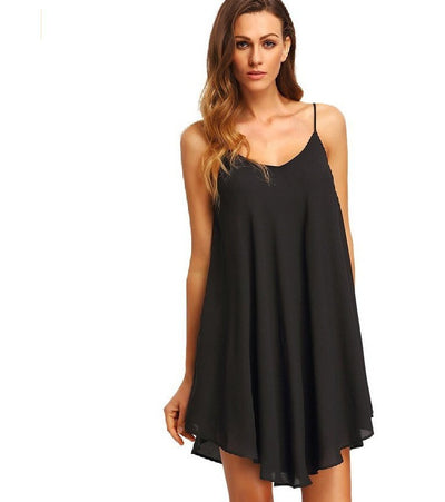 Low-cut Big Swing Strap Dress