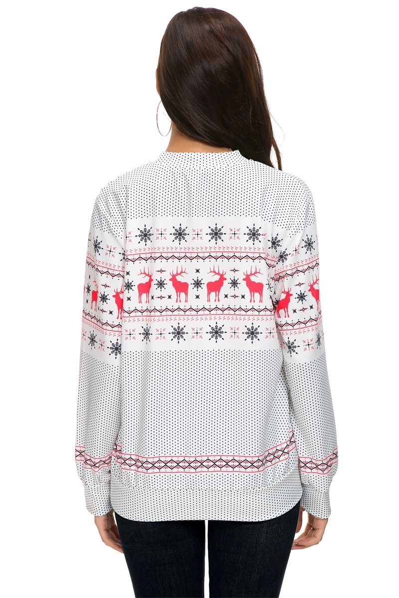 Christmas Snowflake Reindeer Sweater