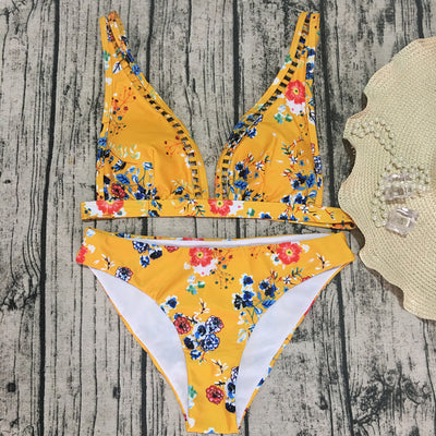 Bikini Flower Print Swimsuit