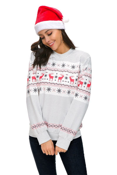 Christmas Snowflake Reindeer Sweater