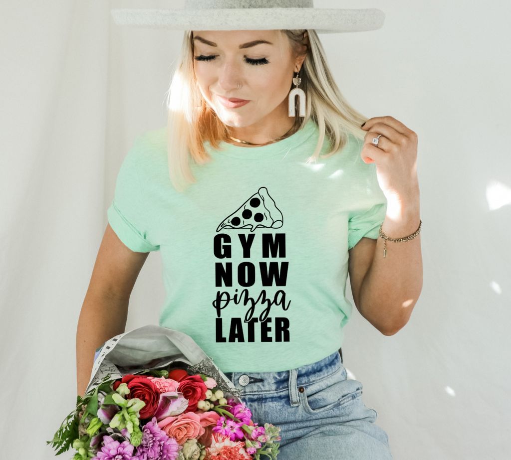 Gym Now Pizza Later T-shirt