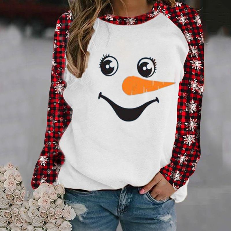 Snowman Plaid Christmas Shirt