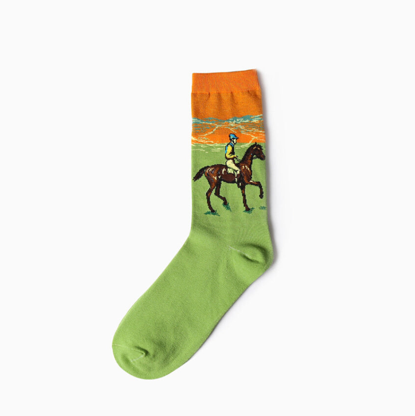 Retro Famous Oil Painting Socks