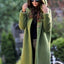 Solid Color Long Hooded Cardigan