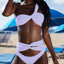 Solid Color High Waist Swimsuit