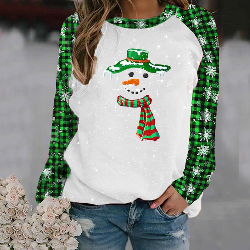 Snowman Plaid Christmas Shirt