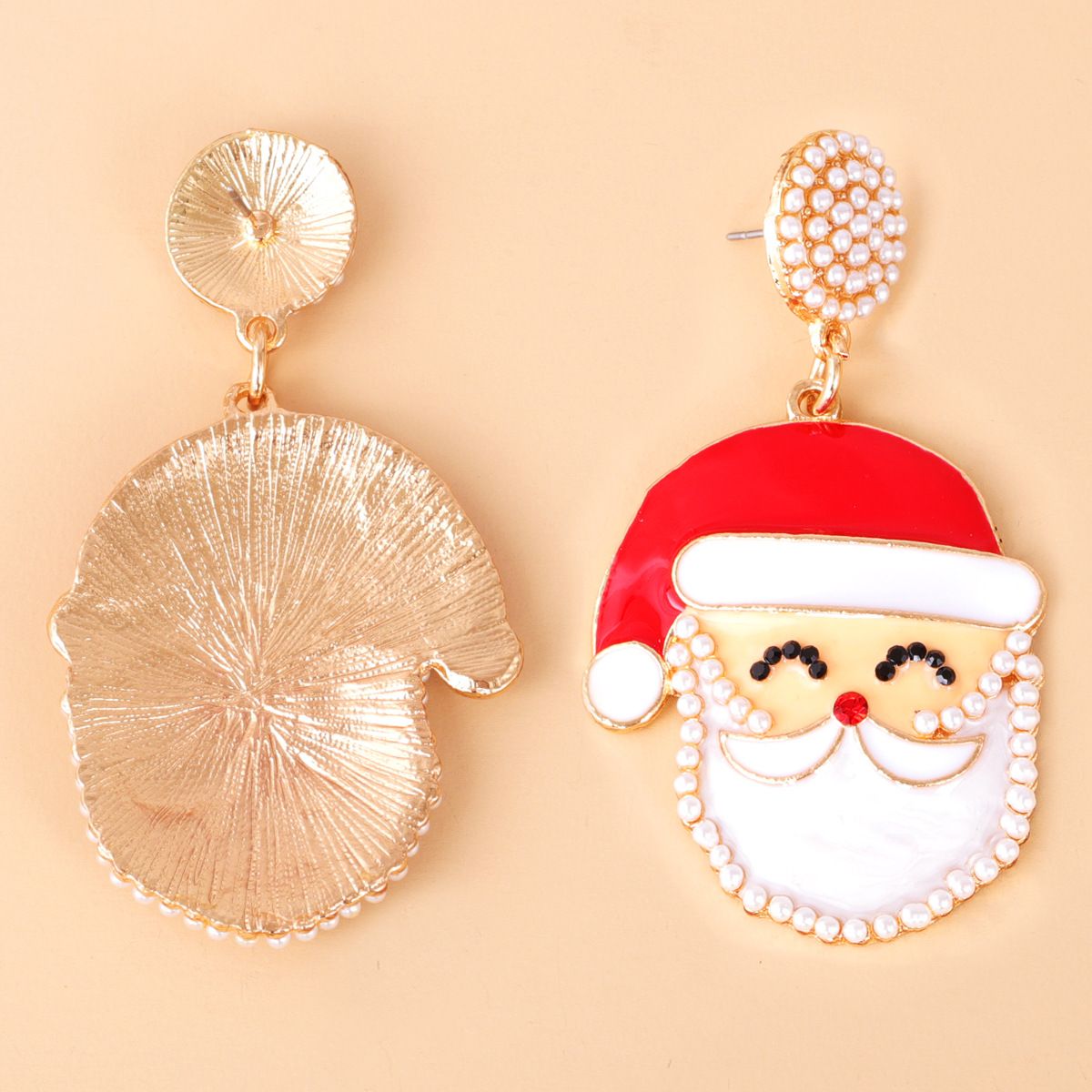 Gold Plated Santa Earrings