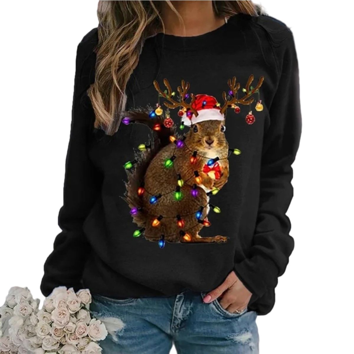 Christmas Squirrel Sweater