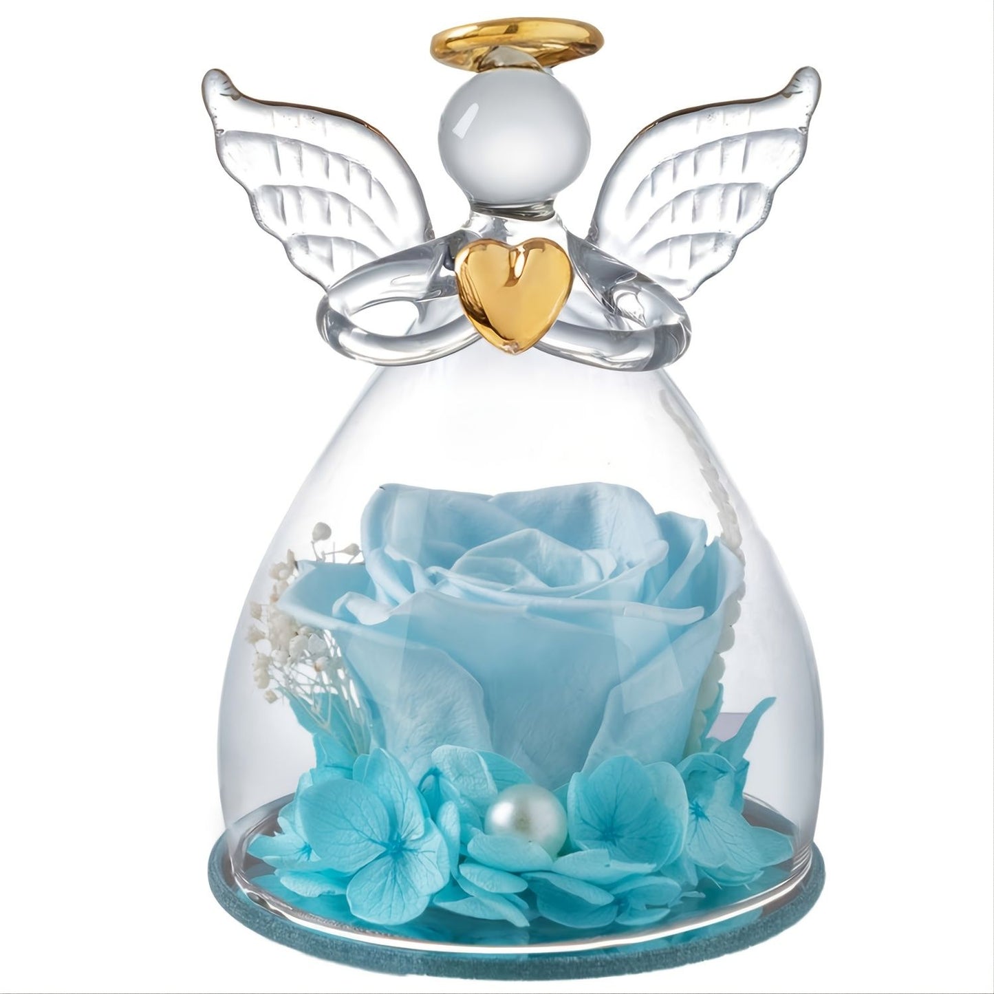 Preserved Rose In Angel Glass