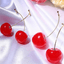 4 Pairs Cherry Drop Earrings