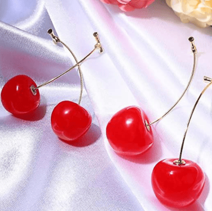 4 Pairs Cherry Drop Earrings