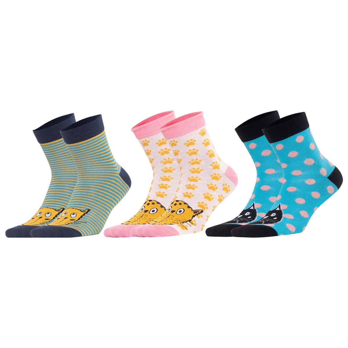 Cat Design Socks- 5Pairs