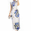 Blue and White Porcelain Cheongsam Dress