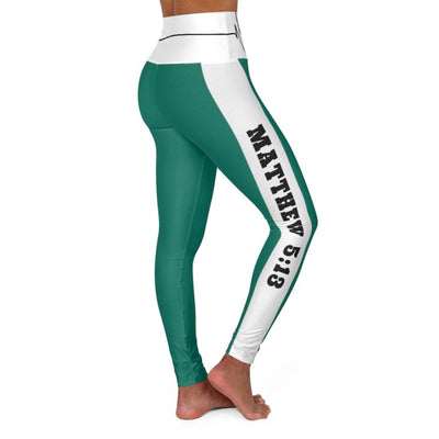 inQue.Style High Waisted Yoga Leggings, Teal Green