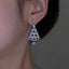 Silver Christmas Tree Earrings