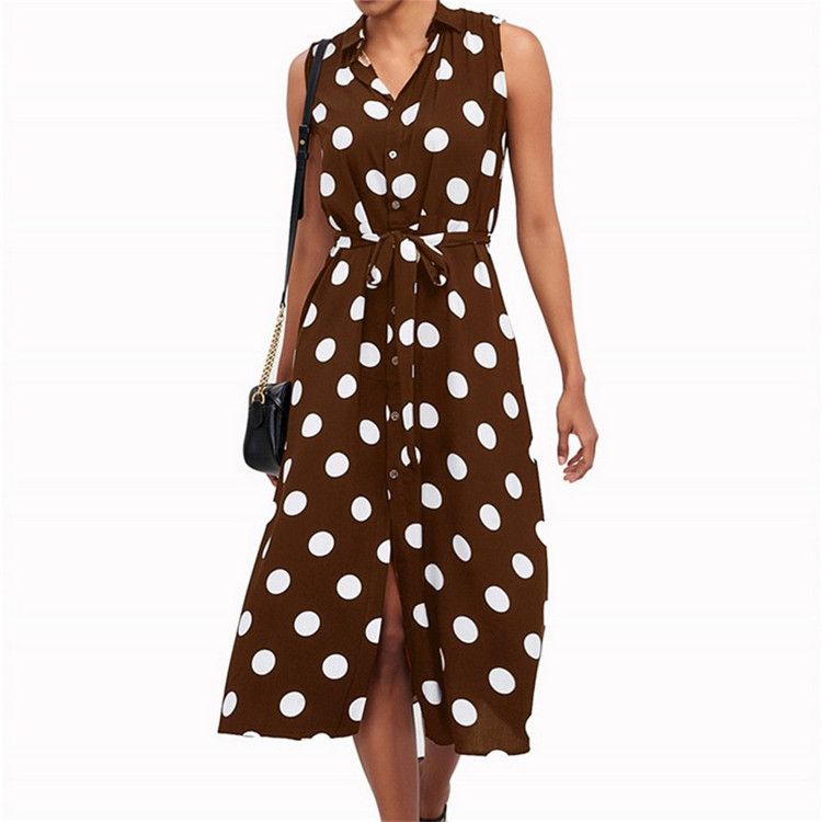 Polka Dot Chiffon Dress