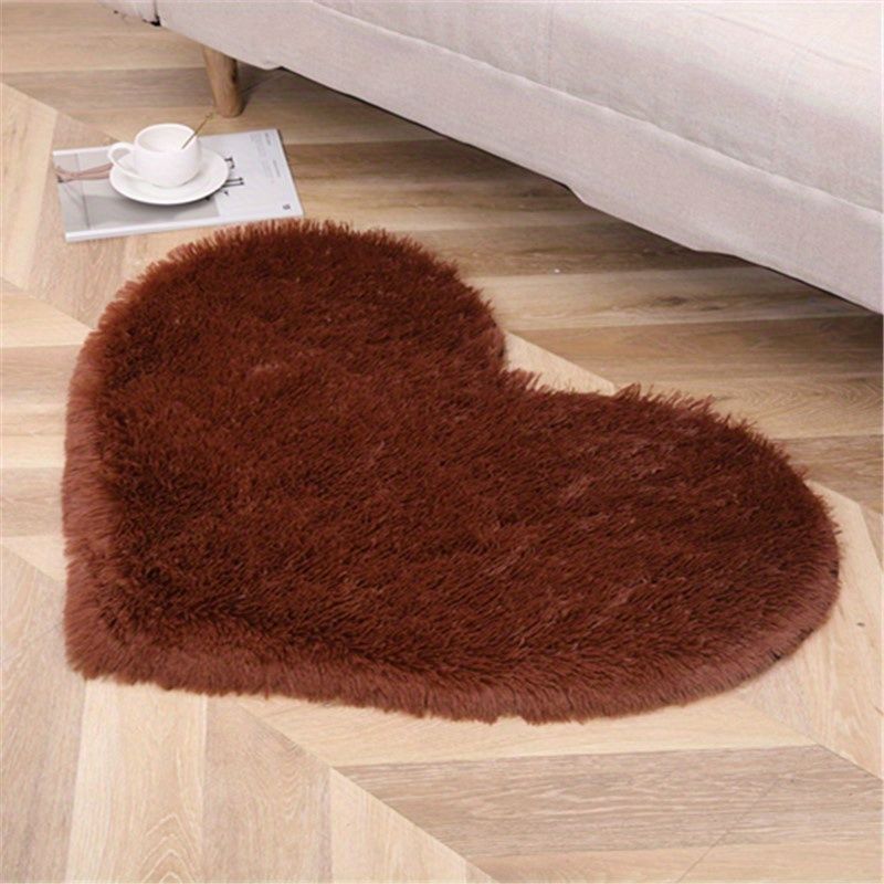 Plush Heart Shape Rug