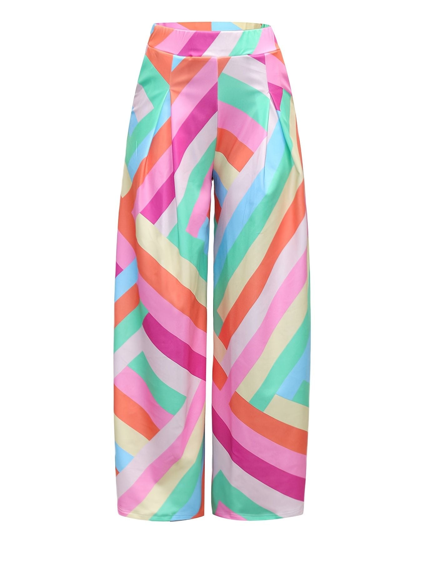 Color Block Wide Leg Pants