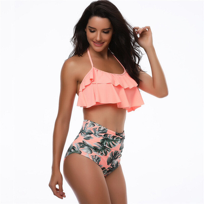 Halter Neck Two Piece Swimsuit