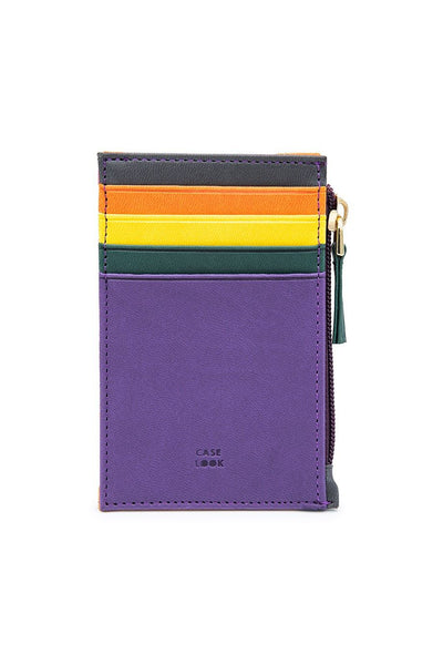 Multicolor Zippered Card Holder