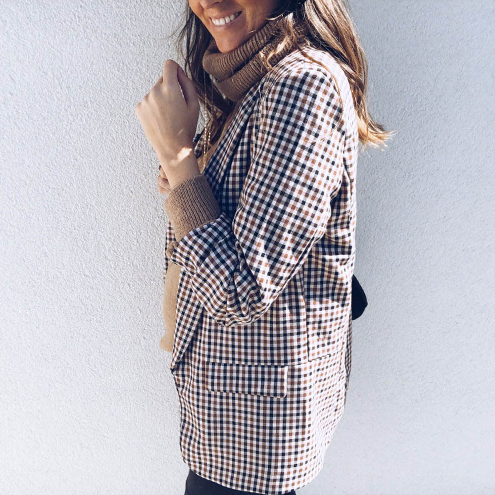 Cardigan Small Plaid Jacket