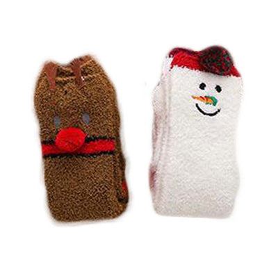 Christmas Snowman & Elk Thigh High Stockings