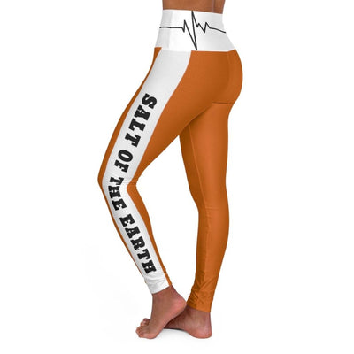 inQue.Style High Waisted Yoga Leggings, Burnt Orange Salt Of The Earth Matthew 5:13 Beating Heart Sports Pants