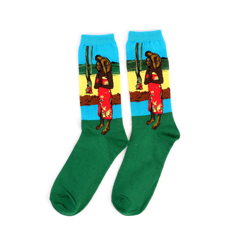 Retro Famous Oil Painting Socks