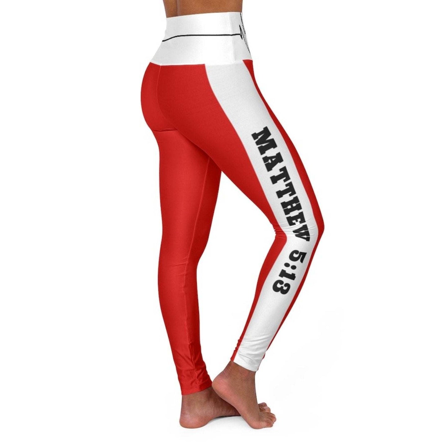 inQue.Style High Waisted Yoga Leggings, Red