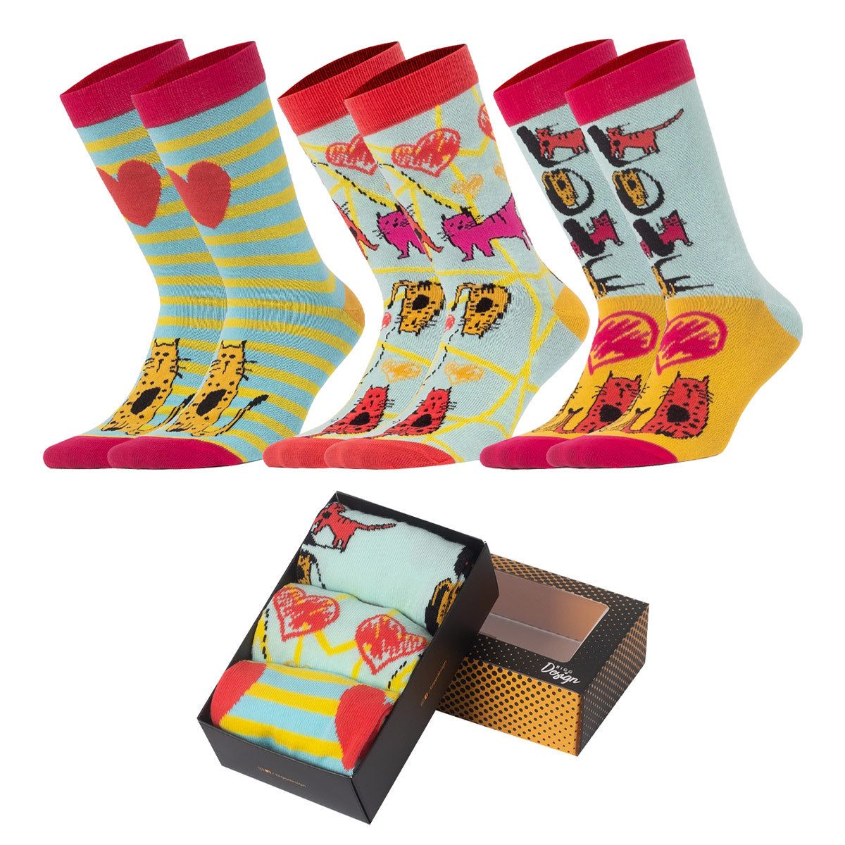 Cats Women's Socks Set-3Pairs