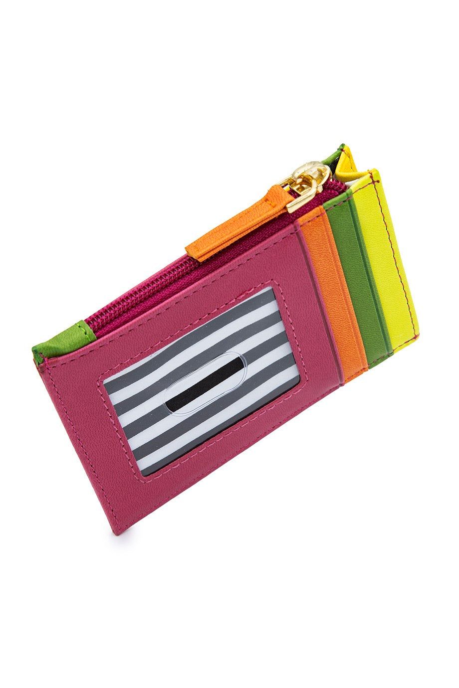 Fuchsia Zippered Card Holder