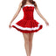 Red and white wool Christmas Dress