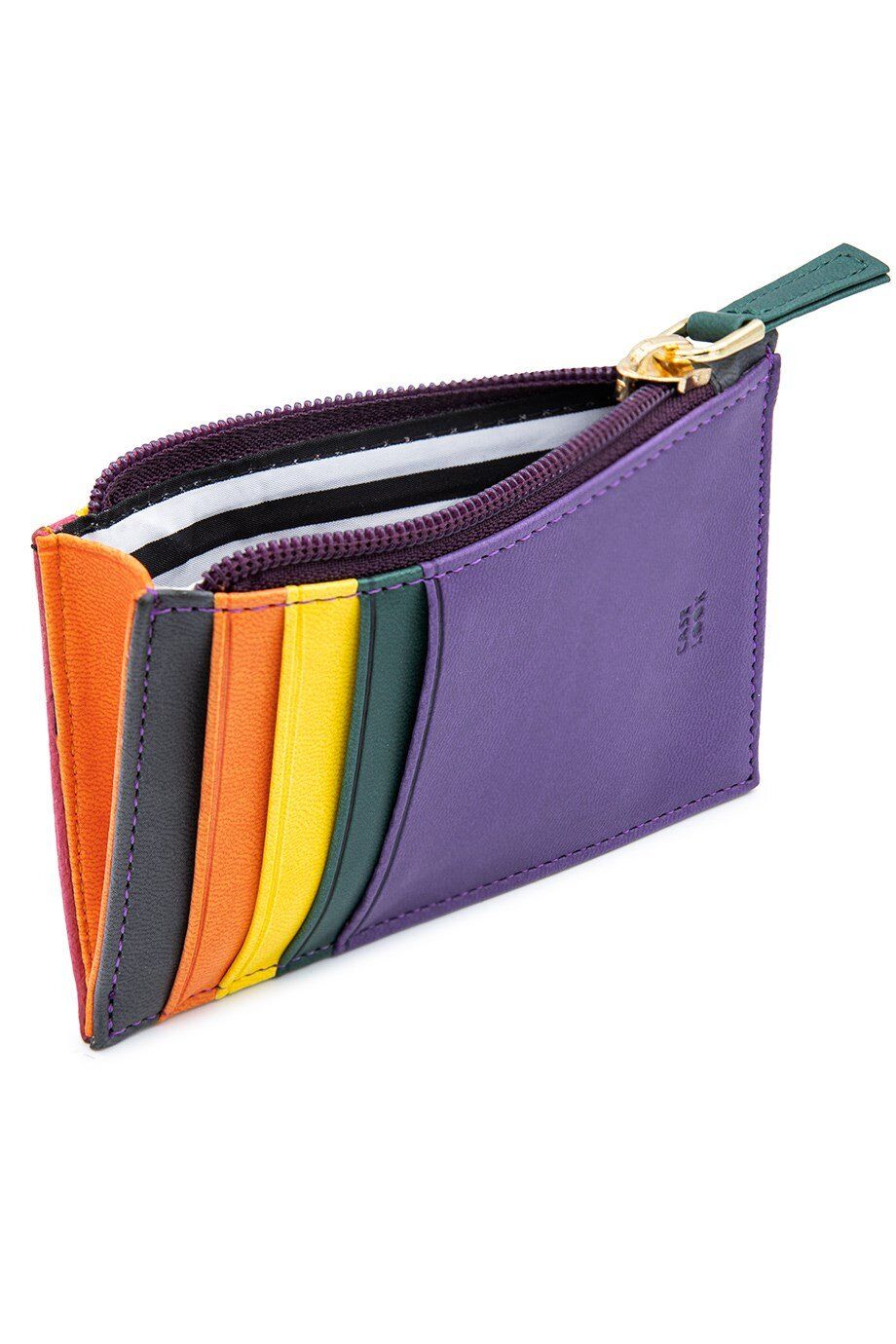 Multicolor Zippered Card Holder