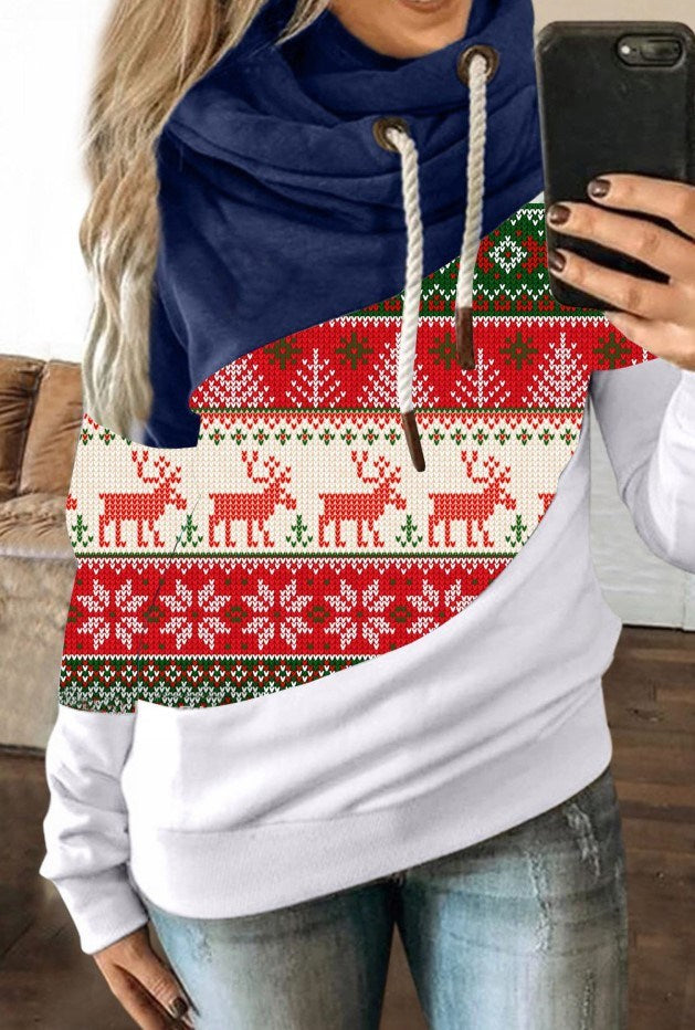 Snowflake elk Christmas hoodie