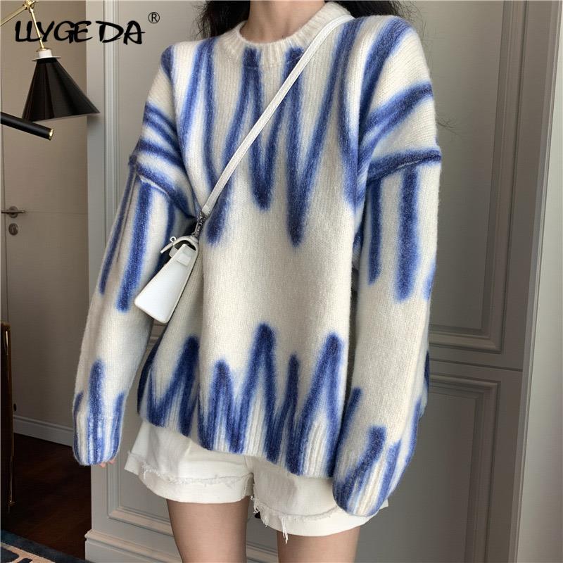 Tie-dye Sweater Drop Shoulder Sweater