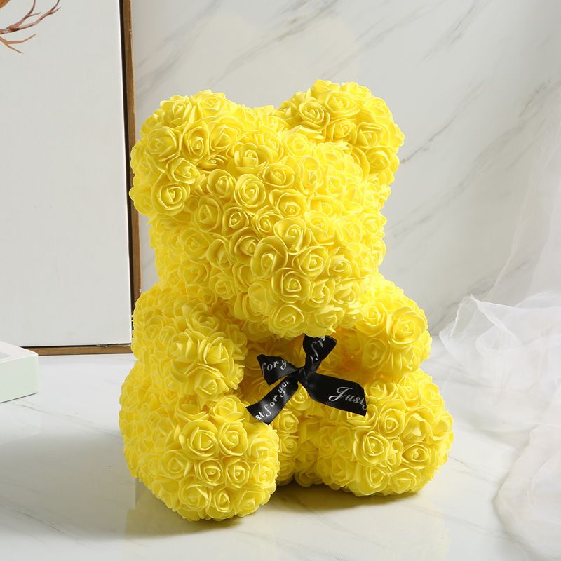 Rose Flower Teddy Bear with Box