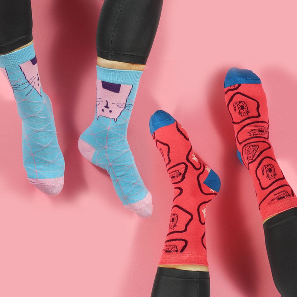 Cats Design Socket Socks-5Pairs