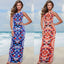 Slimming color print dress