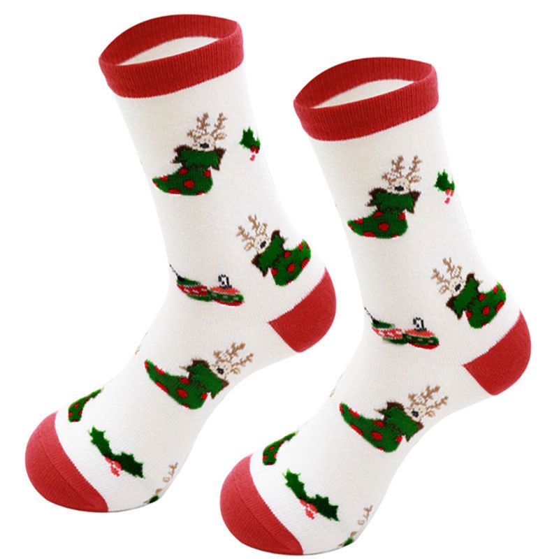 6 Pairs Christmas Santa Reindeer Socks